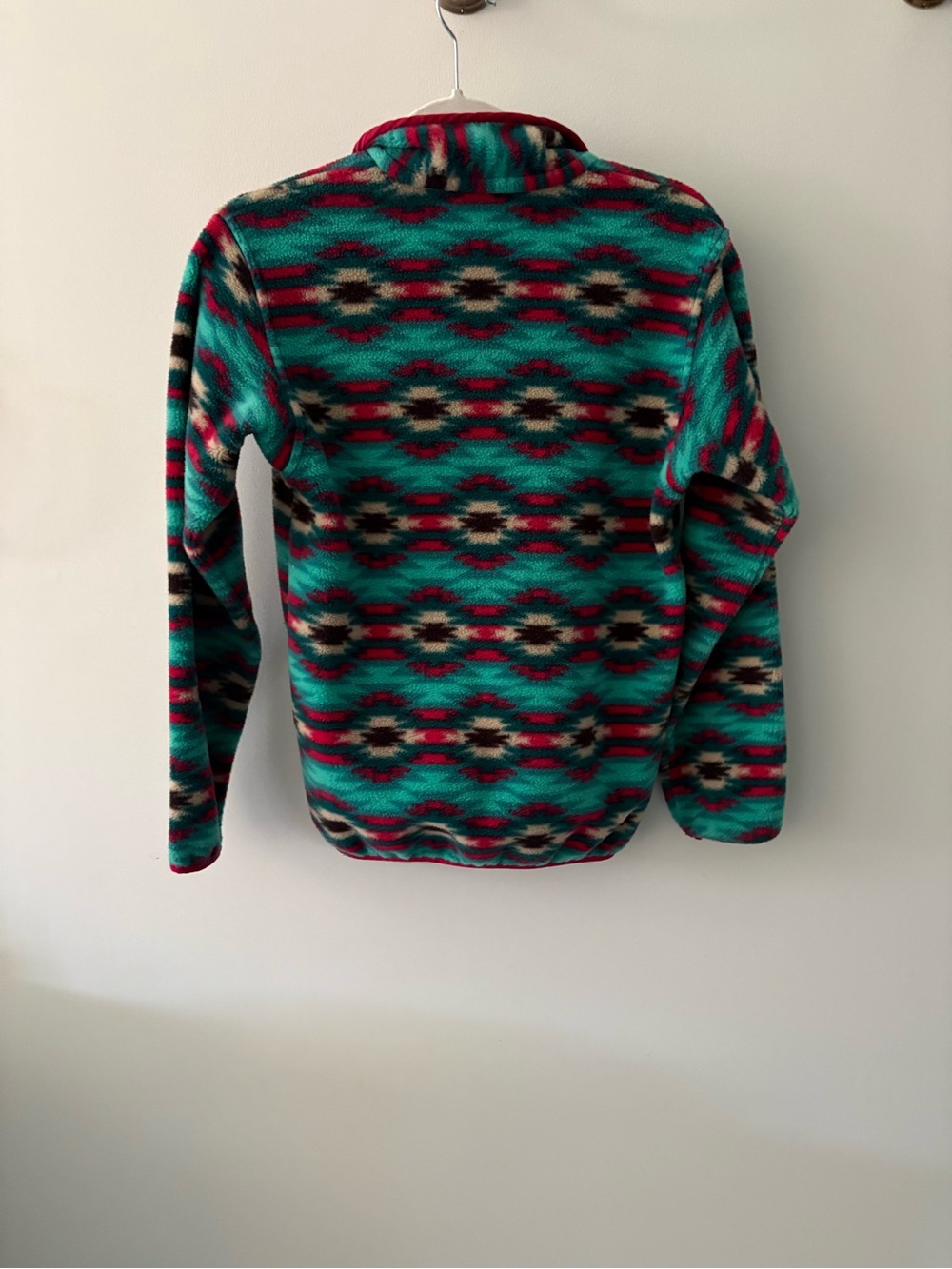 Patagonia Synchilla Fleece Pullover - Teal, Pink, Cream - Picture 2 of 3